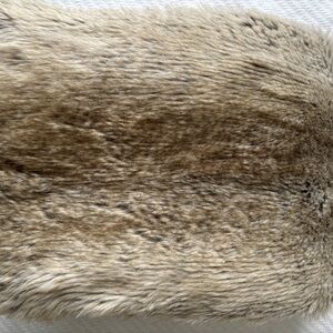 Faux Fur stroller blanket in Brown and Cream